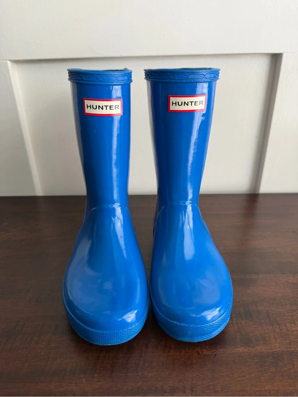 Hunter Kids Royal Blue Glossy First Classic Rain boot US 13